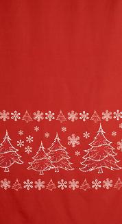 Zasłona gotowa na przelotkach świąteczna RUBI 140x250 Eurofirany czerwony