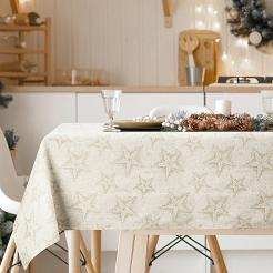 Obrus świąteczny WINTER 140x220 Eurofirany kremowy