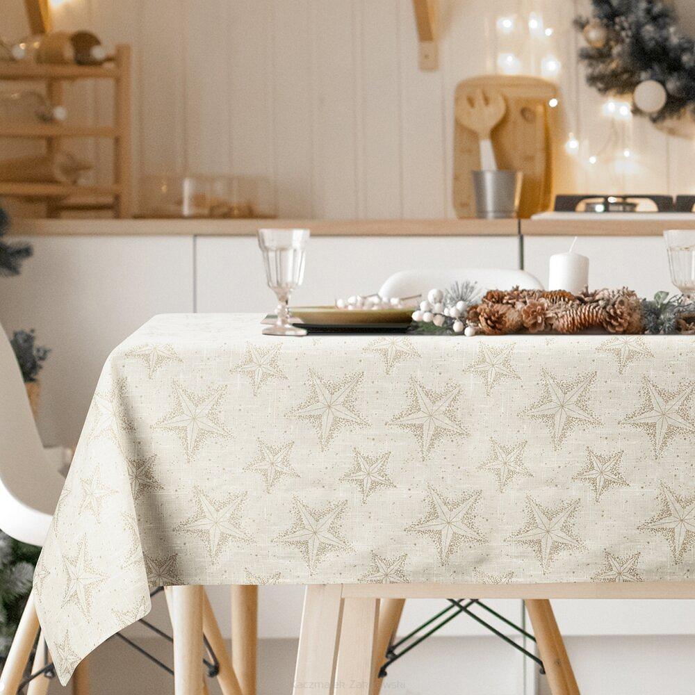 Obrus świąteczny WINTER 140x220 Eurofirany kremowy