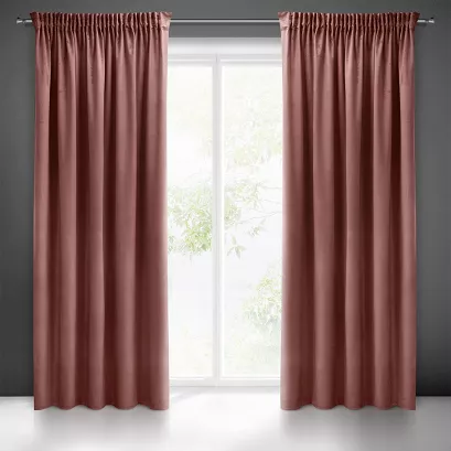 Zasłona gotowa na taśmie SIBEL 140x270 Pierre Cardin Eurofirany różowa