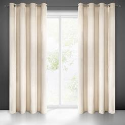 Zasłona gotowa na przelotkach VILLA 140x250 Eurofirany jasnobeżowy