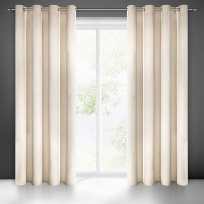 Zasłona gotowa na przelotkach VILLA 140x250 Eurofirany jasnobeżowa