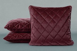 Poszewka dekoracyjna VELVET 45x45 Eurofirany bordowy