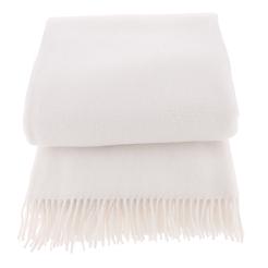 Koc wełniany jagnięcy z frędzlami 150x200 ekri