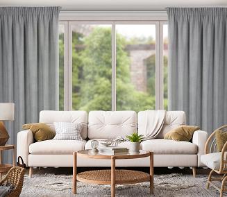 Zasłona gotowa na taśmie ERIS 140x270 Eurofirany srebrny