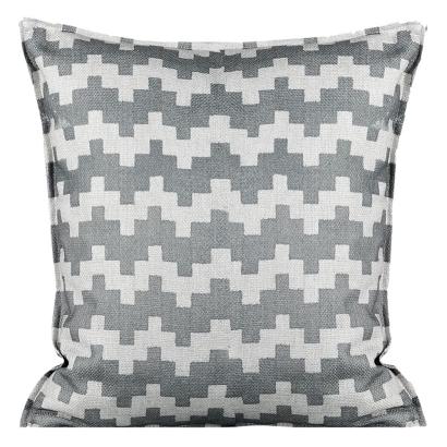 Poszewka dekoracyjna GEO 45x45 Eurofirany stalowo/beżowa