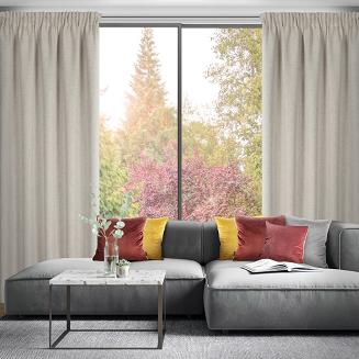 Zasłona gotowa na taśmie JULA2 140x270 Eurofirany beżowy