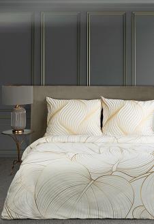 Pościel z makosatyny POS 200x220 Eurofirany biały/złoty