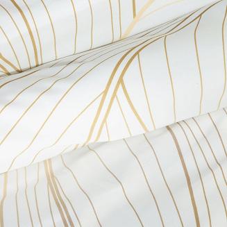 Pościel z makosatyny POS 200x220 Eurofirany biały/złoty