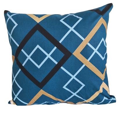 Poszewka bawełniana 40x40 granatowa złota czarna romby