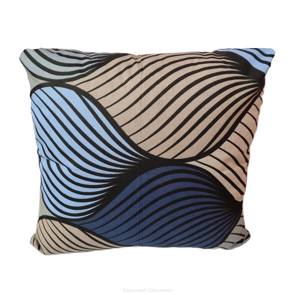 Poszewka bawełniana 40x40 szara niebieska beżowa warkocze