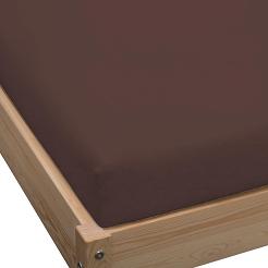 Prześcieradło jersey z gumką 120x200 czekoladowy