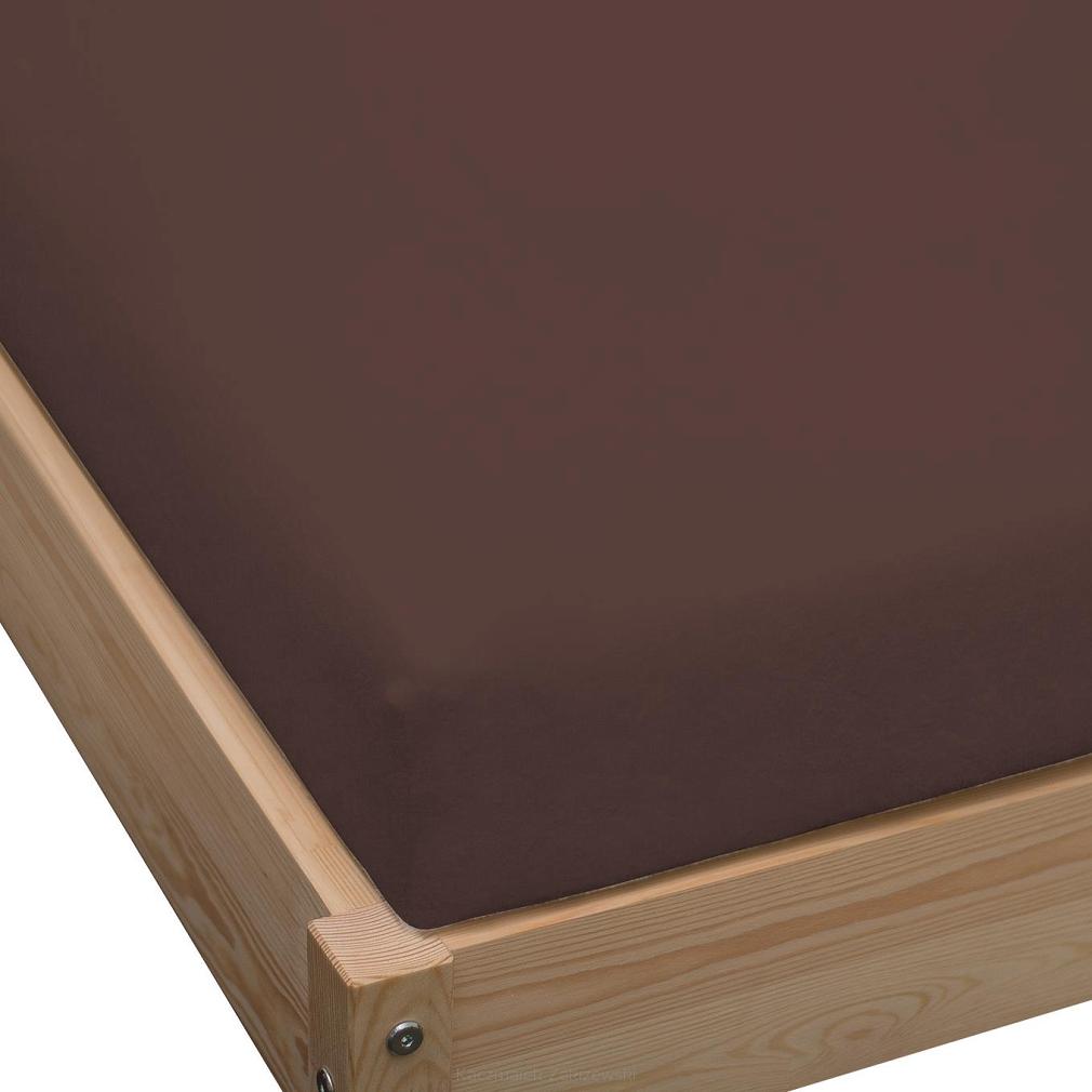 Prześcieradło jersey z gumką 120x200 czekoladowy