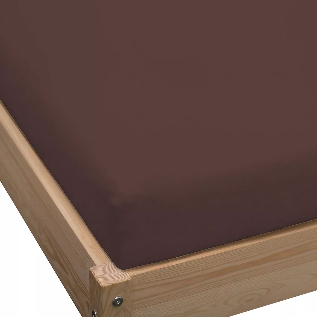 Prześcieradło jersey z gumką 120x200 czekoladowy