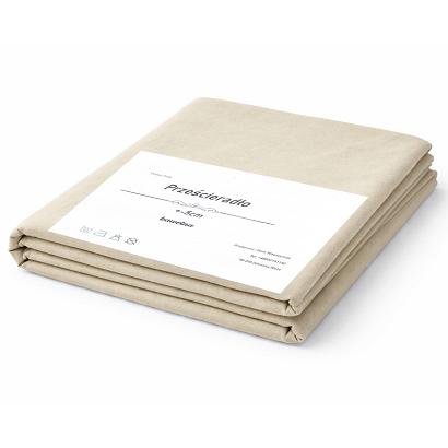 Prześcieradło bawełniane bez gumki 160x200 beżowy