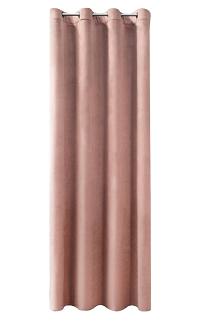 Zasłona gotowa na przelotkach MELANIA 140x250 Eurofirany ciemnoróżowa