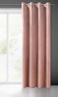 Zasłona gotowa na przelotkach MELANIA 140x250 Eurofirany ciemno różowa