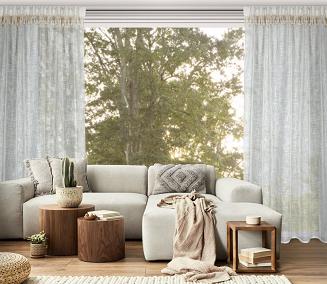 Zasłona gotowa na taśmie ALANIA 140x270 Eurofirany naturalny