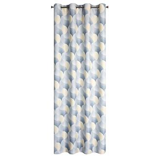 Zasłona gotowa na przelotkach ASETA 140x250 Eurofirany szary/żółty