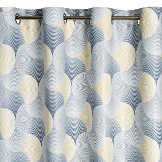 Zasłona gotowa na przelotkach ASETA 140x250 Eurofirany szary/żółty