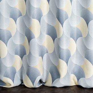 Zasłona gotowa na przelotkach ASETA 140x250 Eurofirany szary/żółty