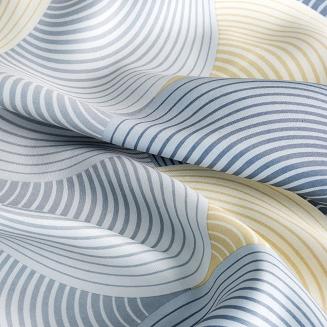 Zasłona gotowa na przelotkach ASETA 140x250 Eurofirany szary/żółty