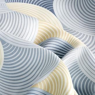 Zasłona gotowa na przelotkach ASETA 140x250 Eurofirany szary/żółty