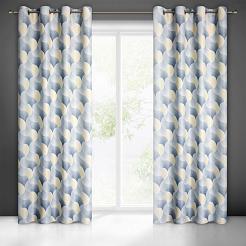 Zasłona gotowa na przelotkach ASETA 140x250 Eurofirany szary/żółty