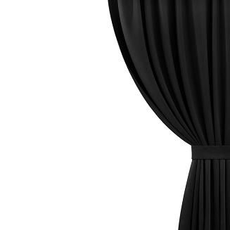Szarfa do zasłony Hold 8x140 welurowa czarna