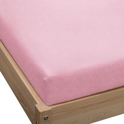 Prześcieradło jersey z gumką 120x200 jasny różowy