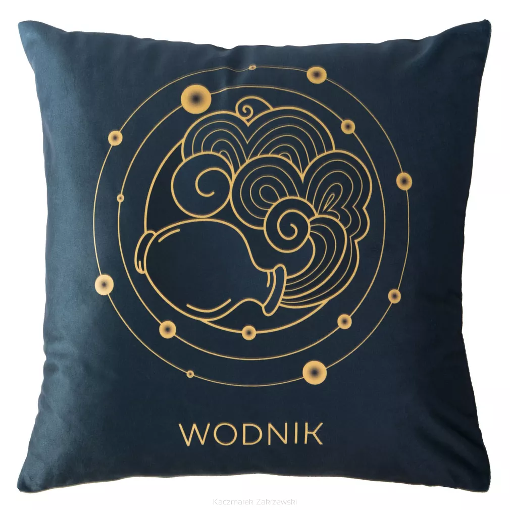 Poszewka dekoracyjna ZODIAK 40x40 Darymex granatowa Wodnik