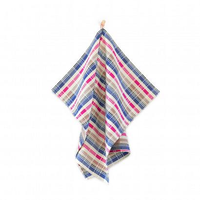 Ścierka kuchenna Tokyo 50x70 Zwoltex granatowa fuksjowa beżowa kratka