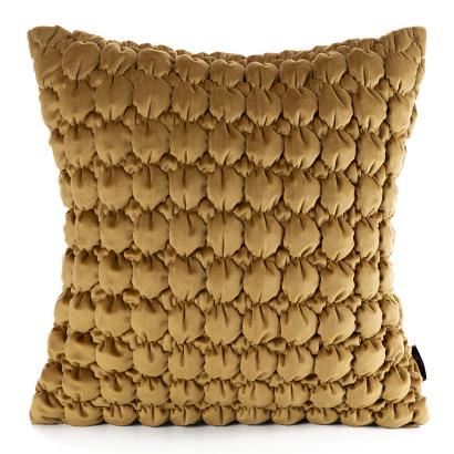 Poszewka dekoracyjna VELVET 45x45 Eurofirany miodowa bąbelki 3D