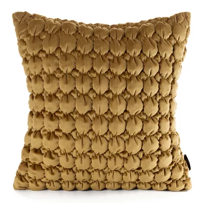 Poszewka dekoracyjna VELVET 45x45 Eurofirany miodowa bąbelki 3D