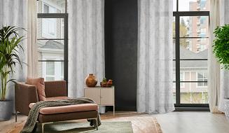 Zasłona gotowa na przelotkach FIORE 140x250 Eurofirany biały/popielaty