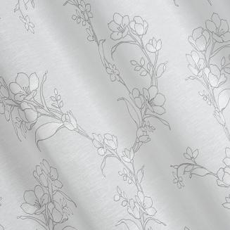 Zasłona gotowa na przelotkach FIORE 140x250 Eurofirany biały/popielaty