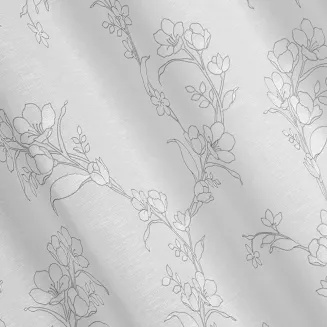 Zasłona gotowa na przelotkach FIORE 140x250 Eurofirany biały/popielaty