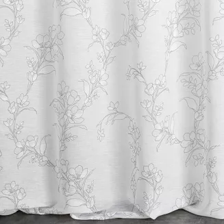 Zasłona gotowa na przelotkach FIORE 140x250 Eurofirany biały/popielaty
