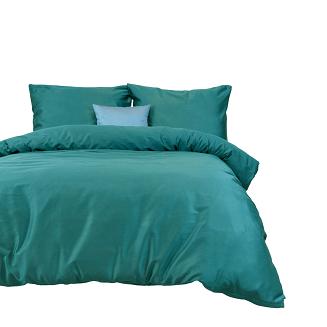 Pościel satyna bawełniana 220x200 Darymex ciemno turkusowa