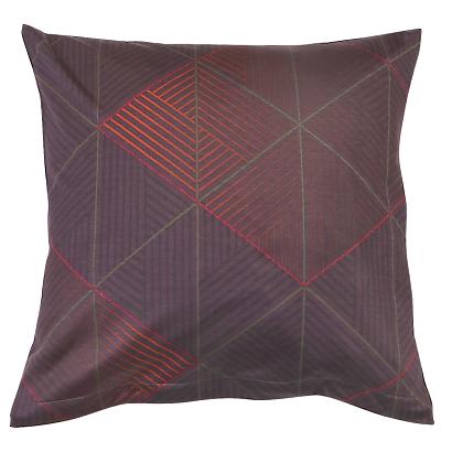 Poszewka jersey 40x40 bordowa w geometrycznym wzorze trójkątów