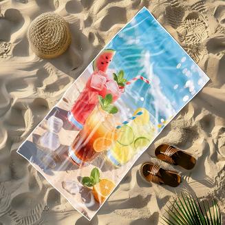 Ręcznik plażowy 100x180 orzeźwiająca lemoniada nad morzem