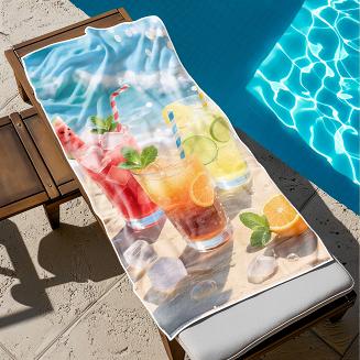 Ręcznik plażowy 100x180 orzeźwiająca lemoniada nad morzem