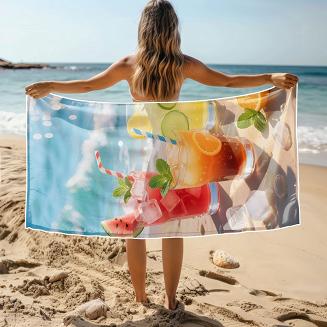 Ręcznik plażowy 100x180 orzeźwiająca lemoniada nad morzem