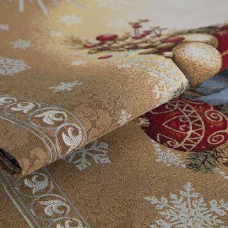 Obrus świąteczny gobelinowy 140x180 Eurofirany złoty