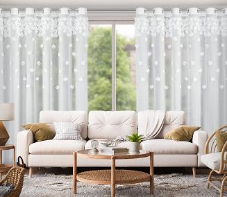 Firana gotowa na przelotkach DIANA 350x250 Eurofirany biały