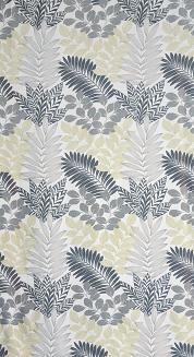 Zasłona gotowa na przelotkach NINA 140x250 Design91 stalowy/żółty