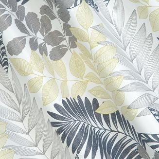 Zasłona gotowa na przelotkach NINA 140x250 Design91 stalowy/żółty