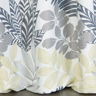 Zasłona gotowa na przelotkach NINA 140x250 Design91 stalowy/żółty