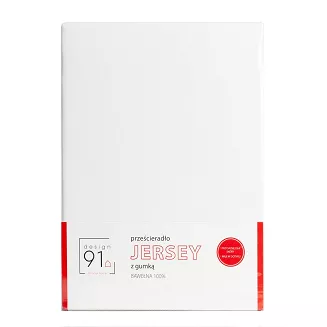 Prześcieradło jersey z gumką  120x200 Design91 biały