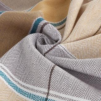 Ścierka kuchenna OLIVIA 50x70 Eurofirany beżowa turkusowa kratka